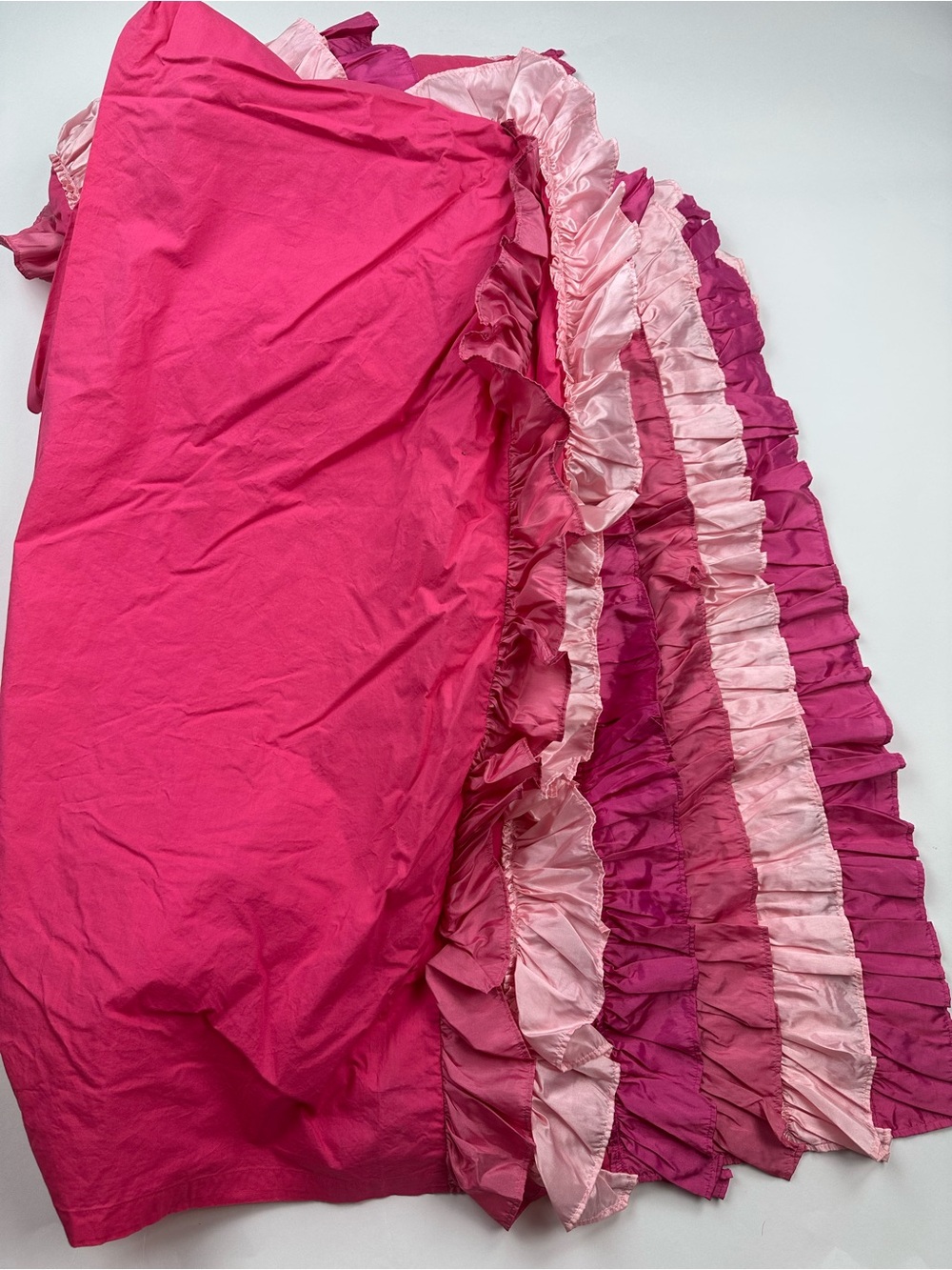 Pine Cone Hill Fine Linen Pink Ruffled Tiered Bed Skirt Twin - Picture 4 of 12
